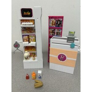 Barbie Supermarket Playset Grocery Store Cash Register & Accessories Mattel 2017